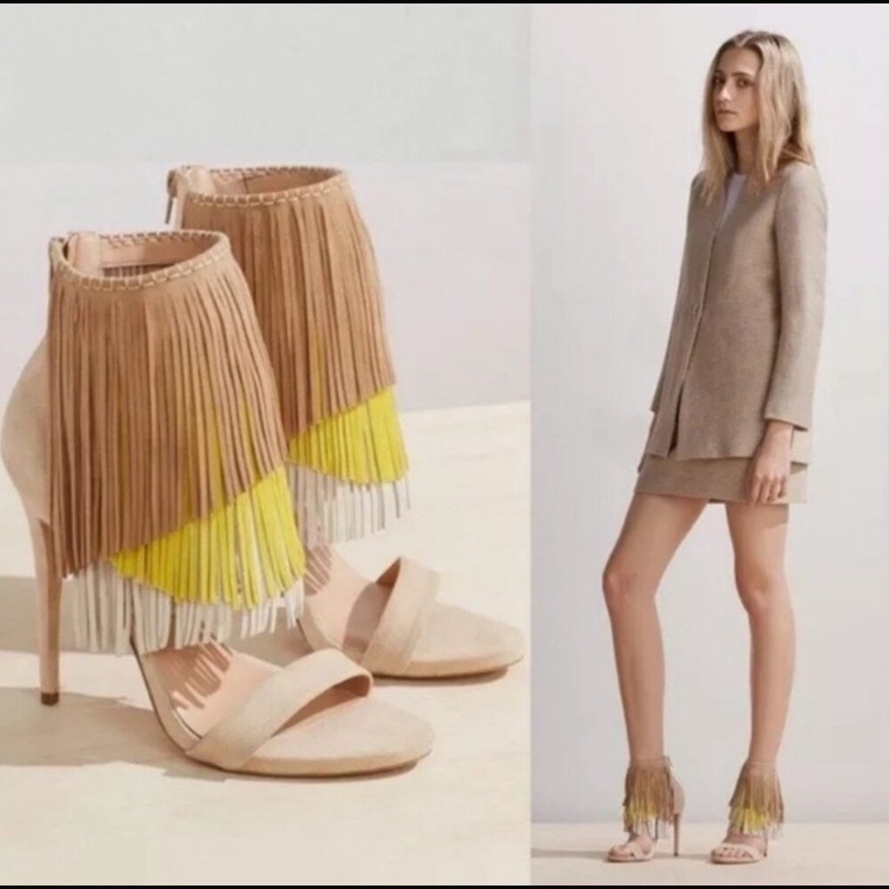 Aldo Rivamonte Fringed Stilettos Size 5